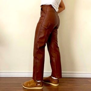 Aritzia Wilfred Free “Brennan Pants” in Cognac